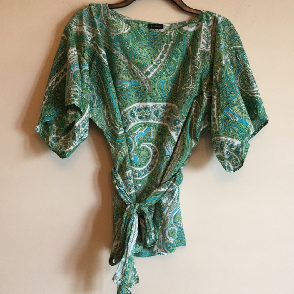 Talbots Silk/Colton Paisley Top